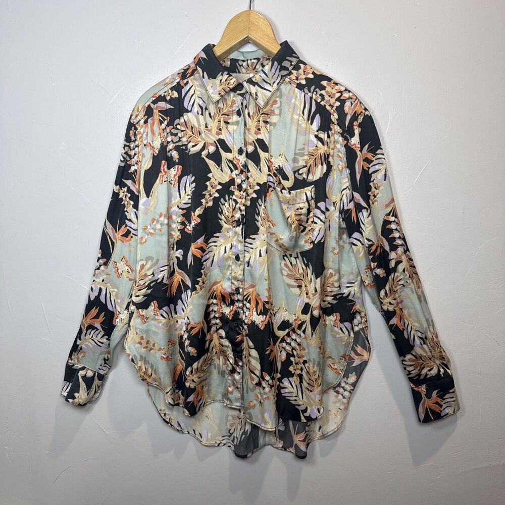 Free People Under the Palms Long Sleeve Shirt Size Small